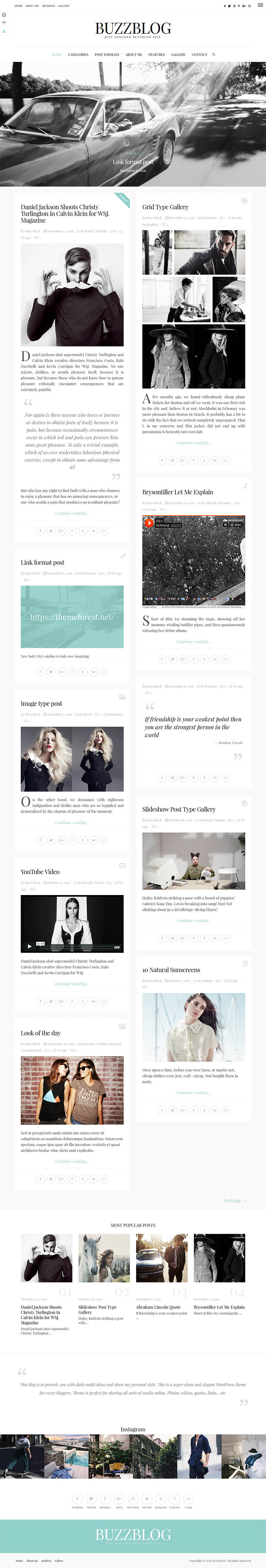 WordPress шаблон ThemeForest BuzzBlog