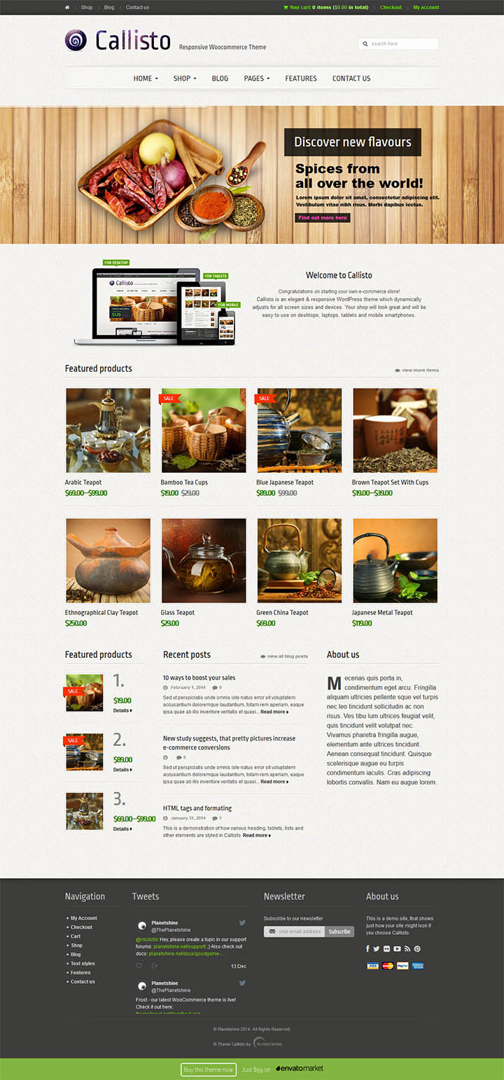 WordPress шаблон ThemeForest Callisto