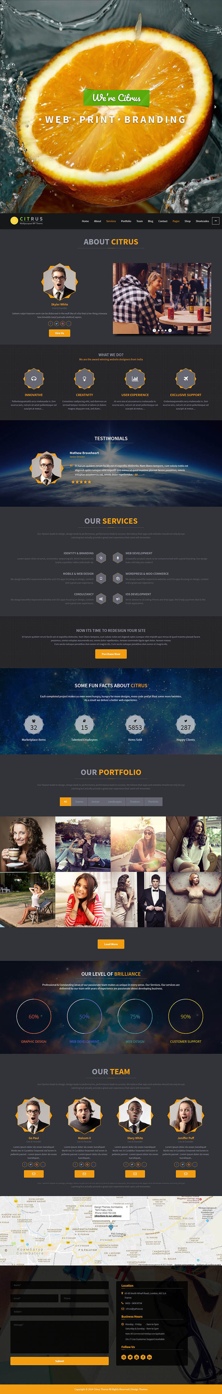 WordPress шаблон ThemeForest Citrus