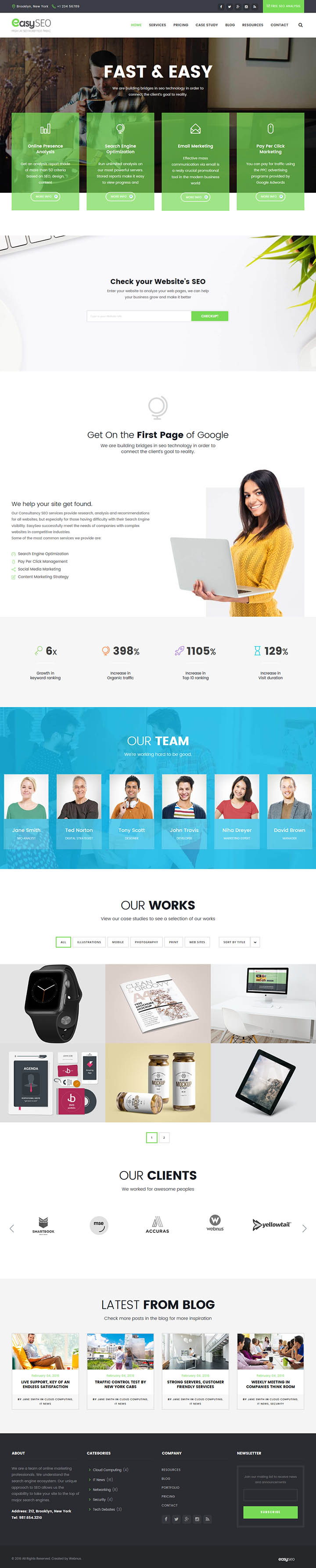 WordPress шаблон ThemeForest EasyWeb