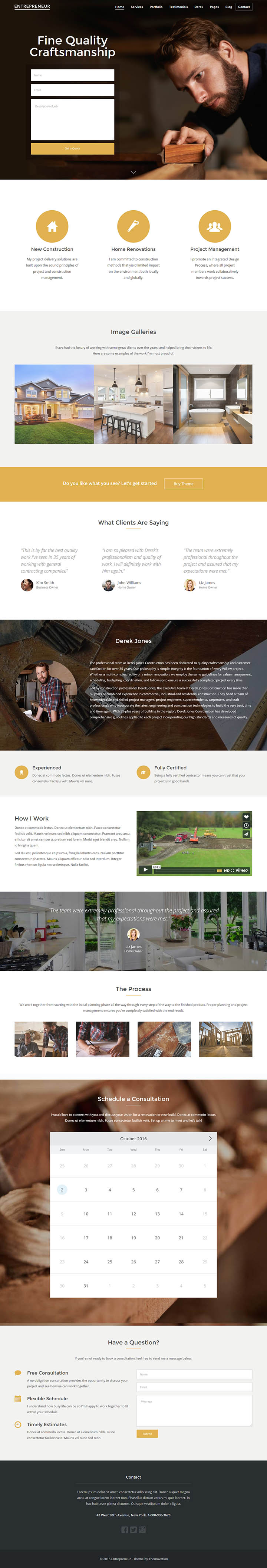 WordPress шаблон ThemeForest Entrepreneur