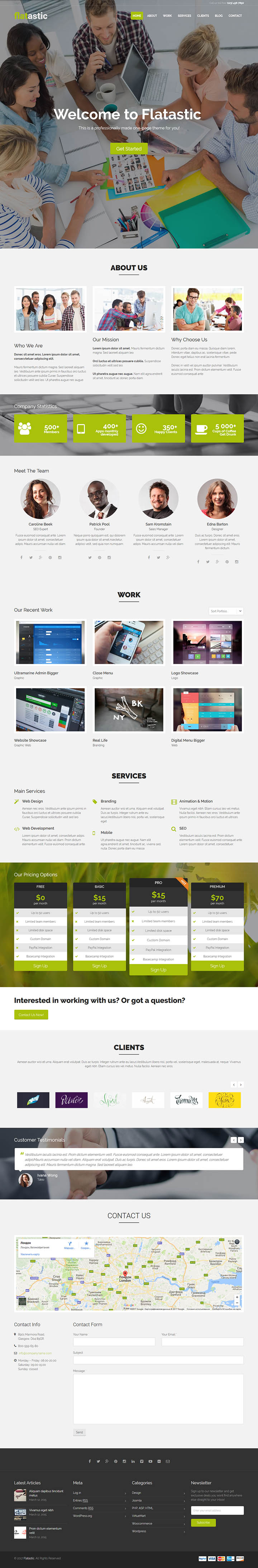 WordPress шаблон ThemeForest Flatastic