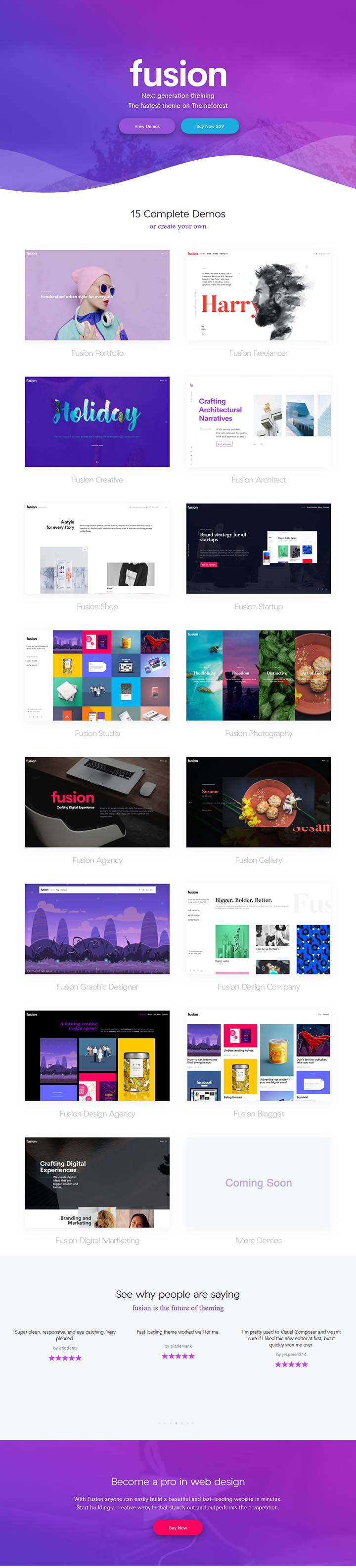 WordPress шаблон ThemeForest Fusion