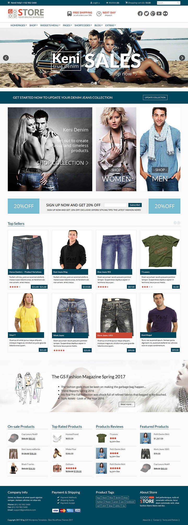 WordPress шаблон ThemeForest GoodStore