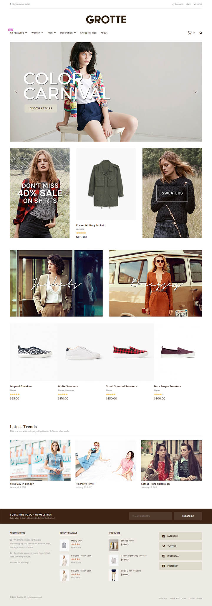 WordPress шаблон ThemeForest Grotte