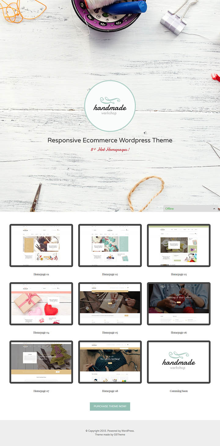 WordPress шаблон ThemeForest Handmade