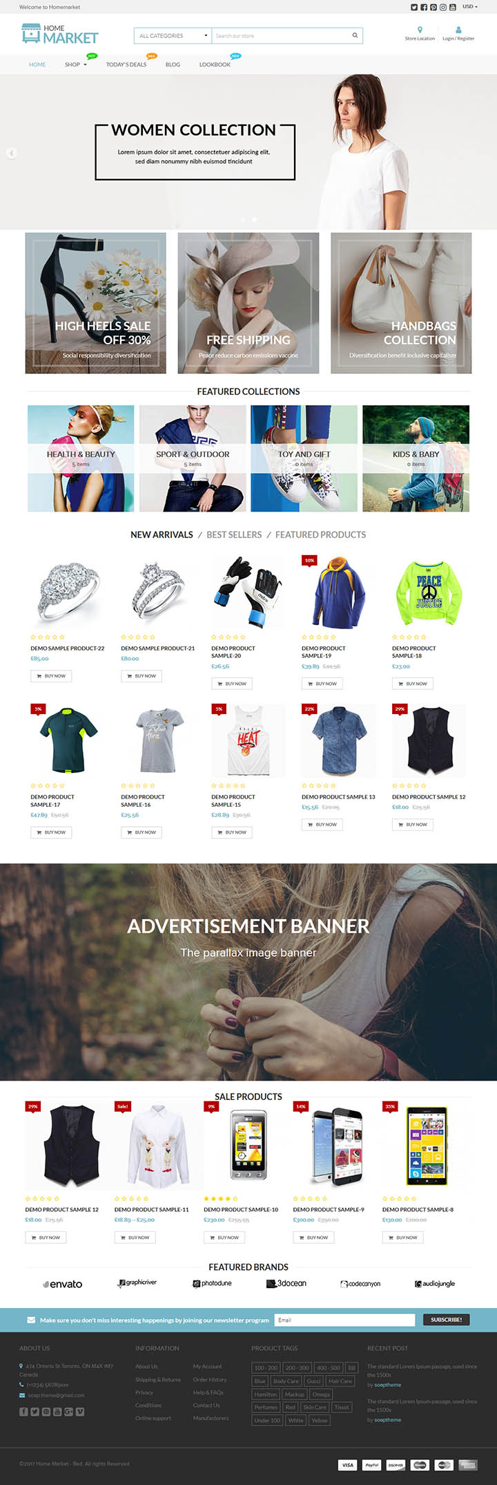 WordPress шаблон ThemeForest HomeMarket