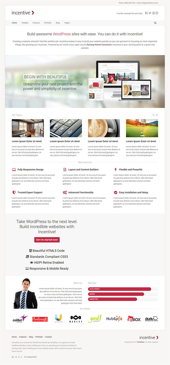 WordPress шаблон ThemeForest Incentive