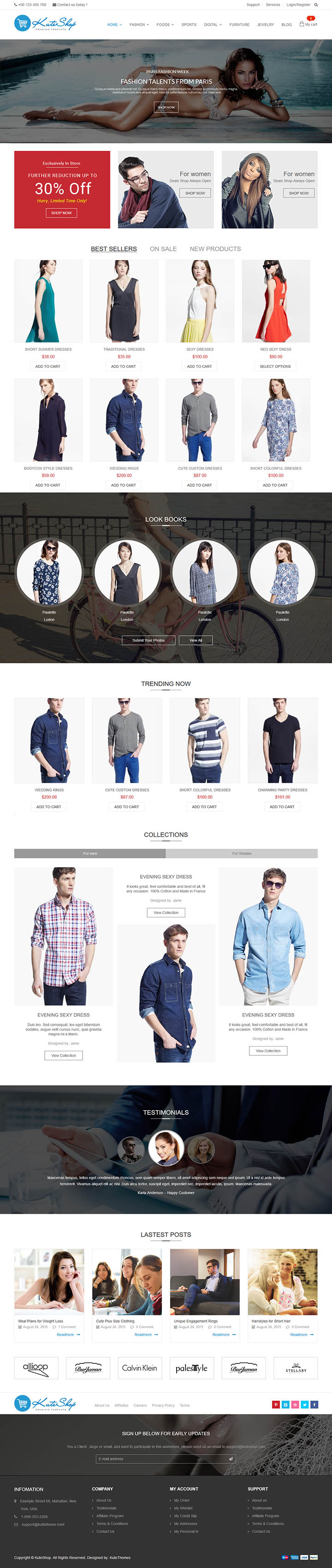 WordPress шаблон ThemeForest KuteShop