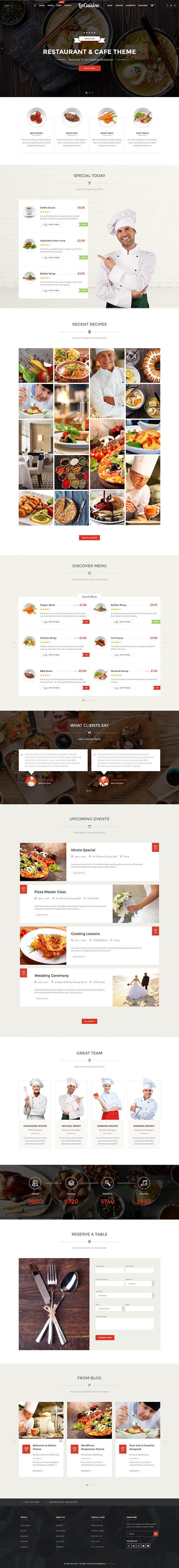 WordPress шаблон ThemeForest LaCuisine