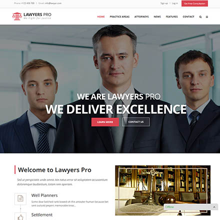 ThemeForest Lawyer Pro