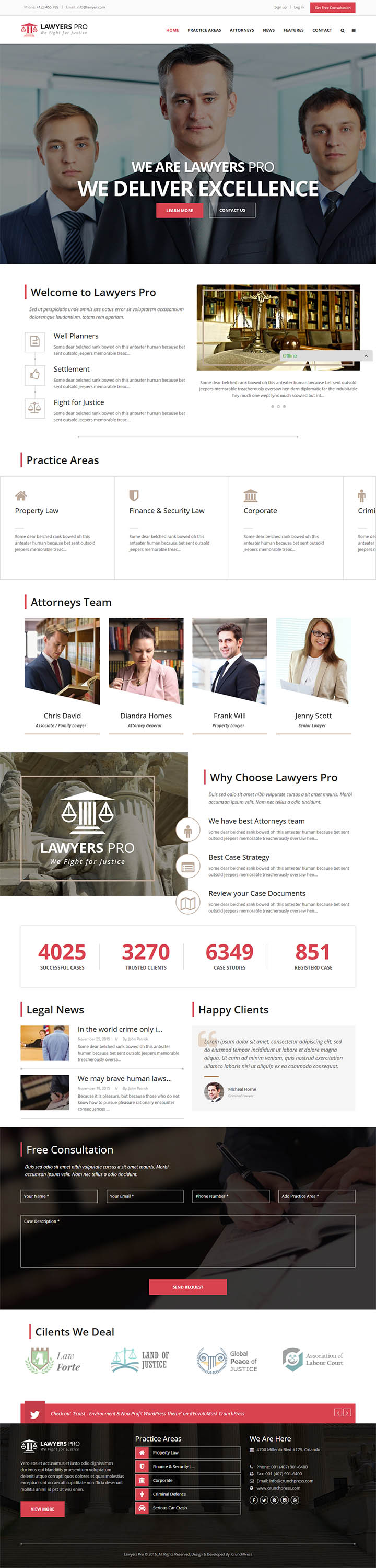 WordPress шаблон ThemeForest Lawyer Pro