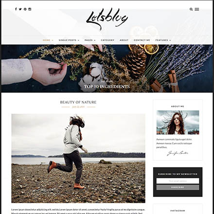 ThemeForest Lets Blog