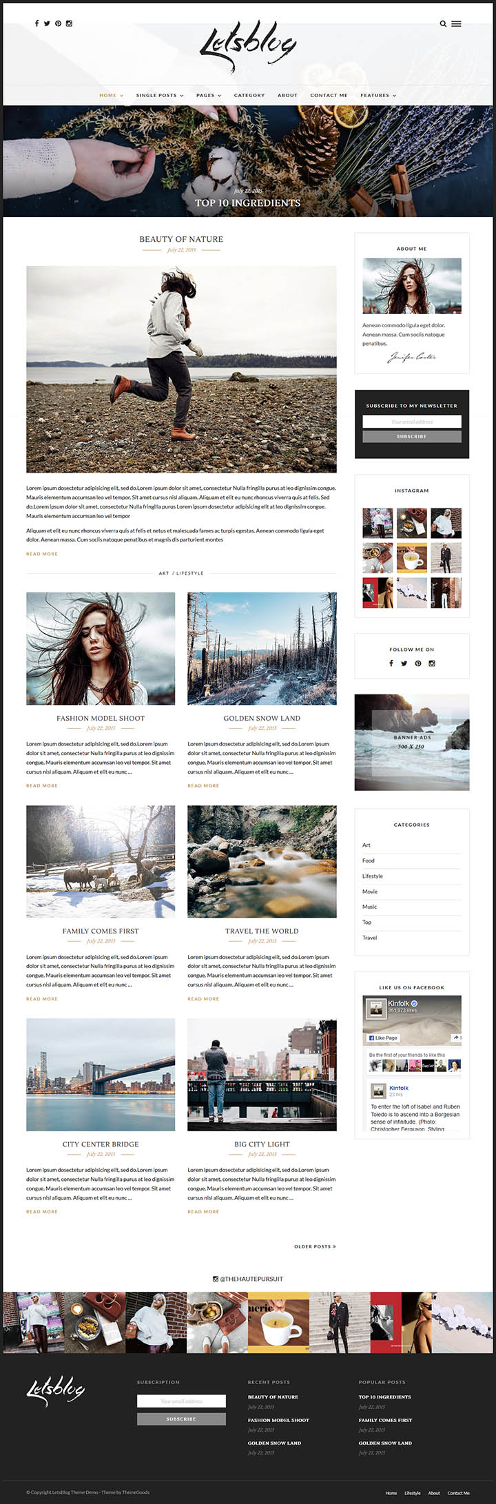 WordPress шаблон ThemeForest Lets Blog