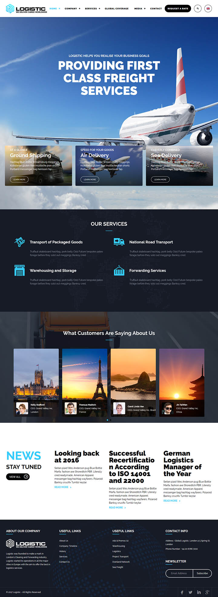 WordPress шаблон ThemeForest Logistic