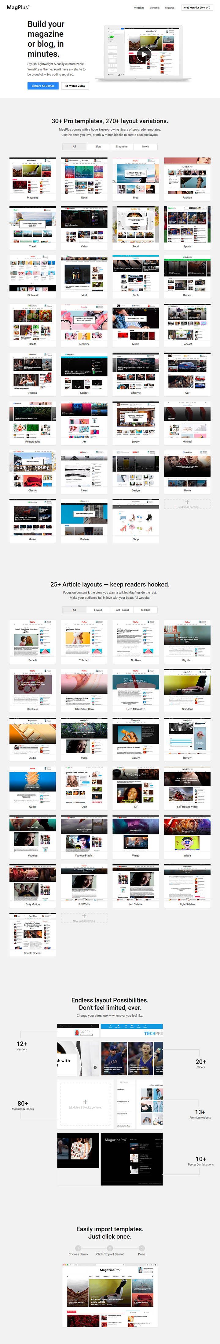 WordPress шаблон ThemeForest MagPlus