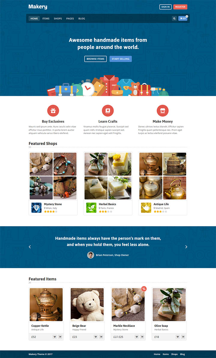 WordPress шаблон ThemeForest Makery