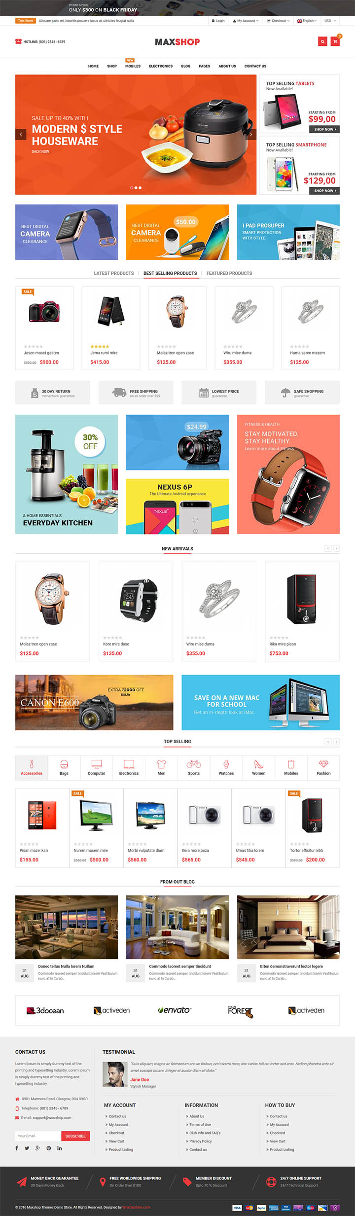 WordPress шаблон ThemeForest Maxshop