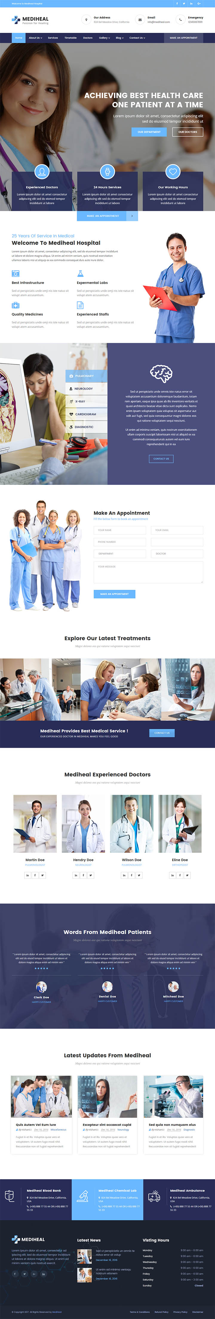 WordPress шаблон ThemeForest MediHeal