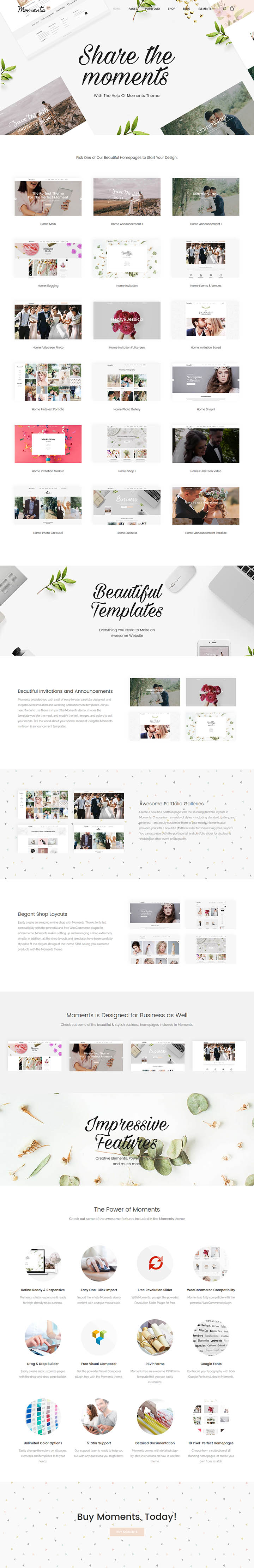 WordPress шаблон ThemeForest Moments