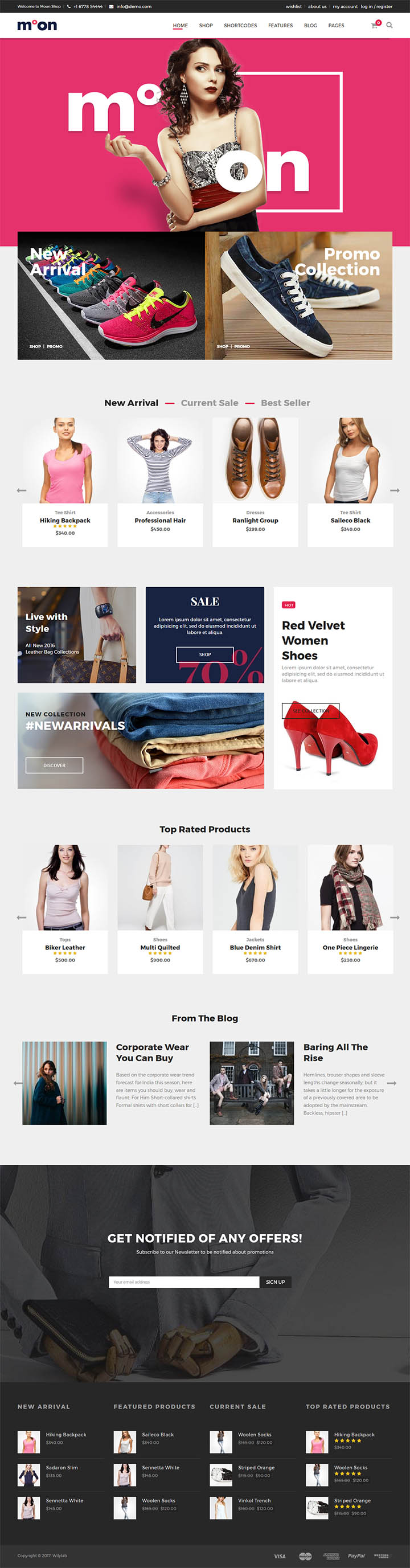 WordPress шаблон ThemeForest Moon Shop