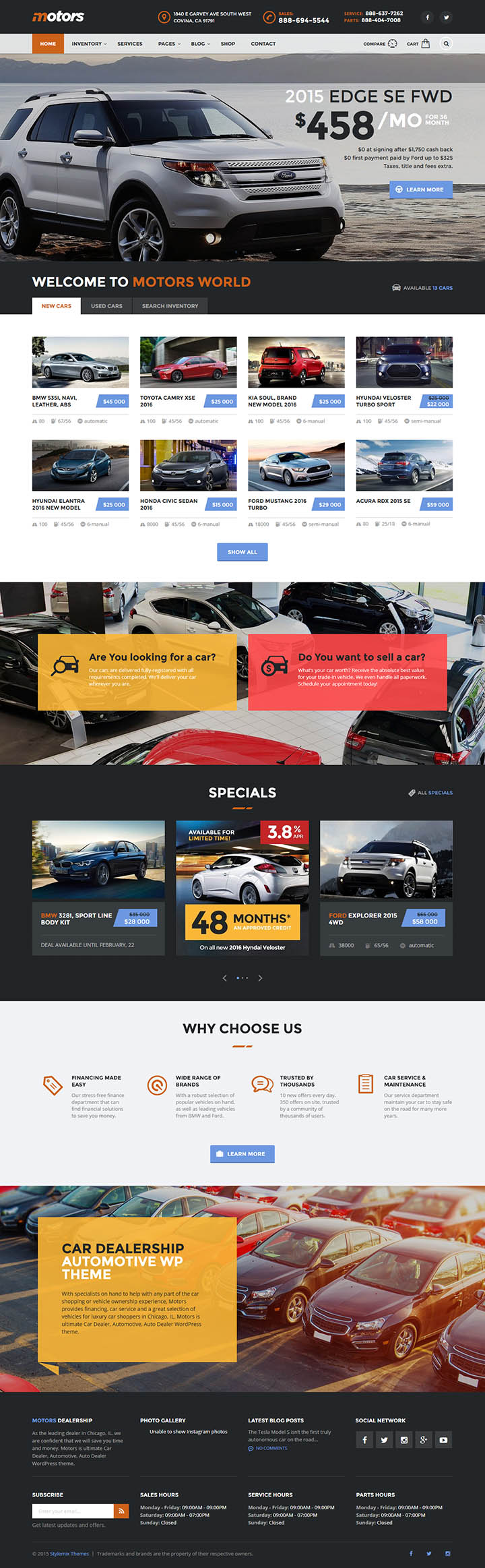 WordPress шаблон ThemeForest Motors