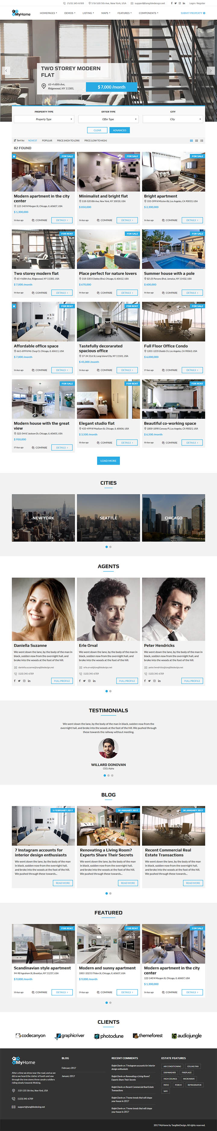 WordPress шаблон ThemeForest MyHome