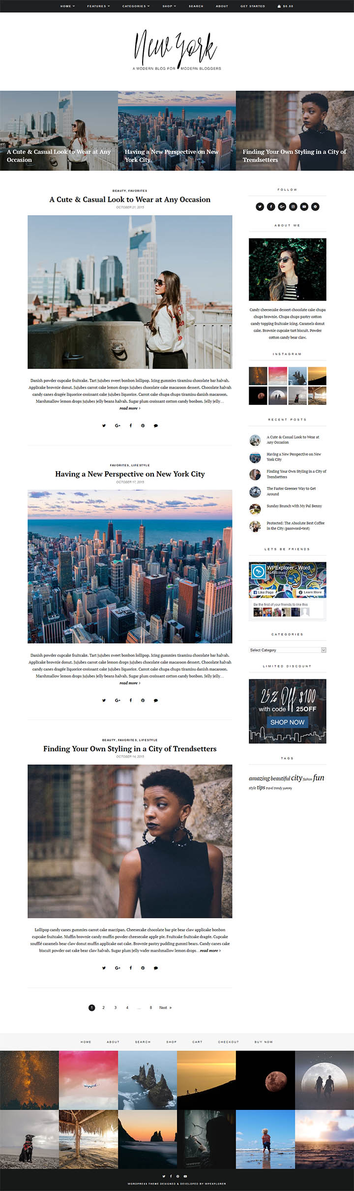 WordPress шаблон ThemeForest New York