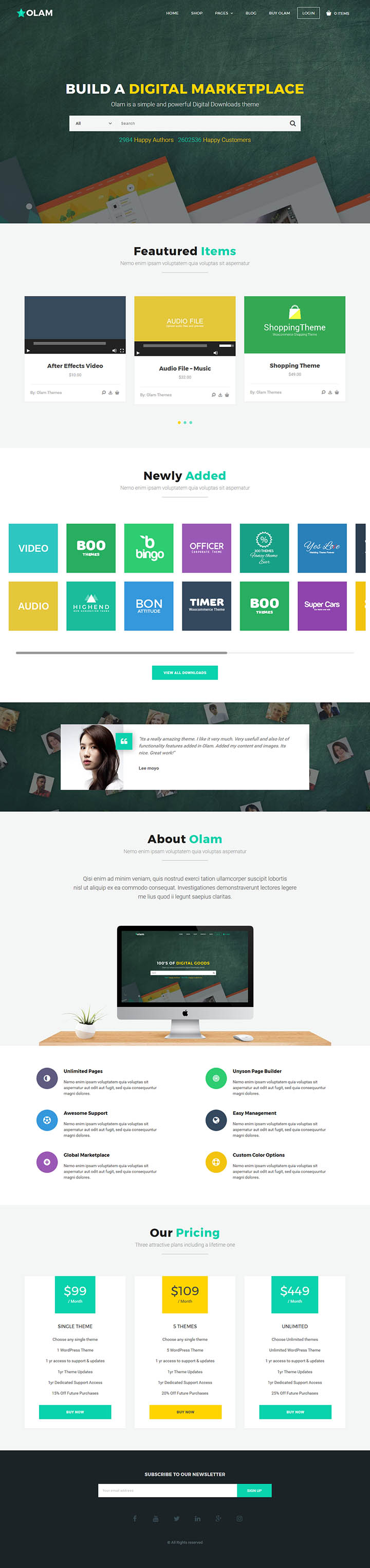 WordPress шаблон ThemeForest Olam