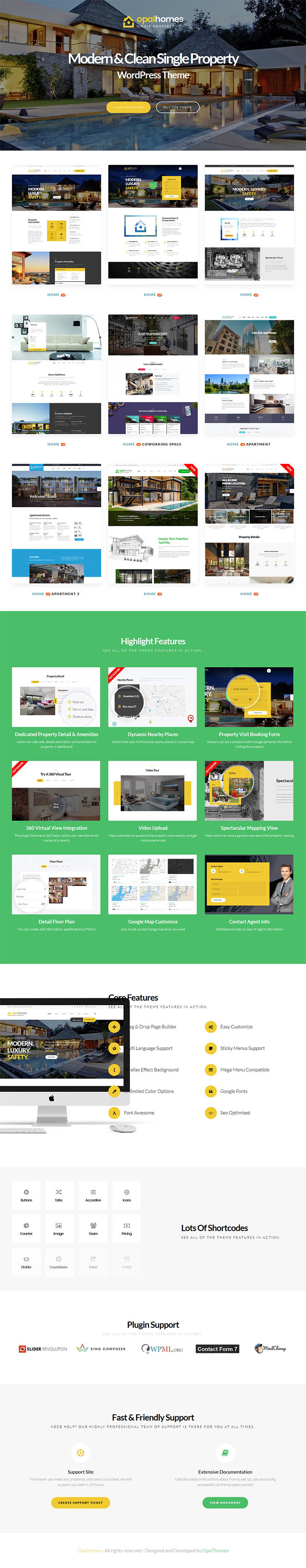 WordPress шаблон ThemeForest Opalhomes