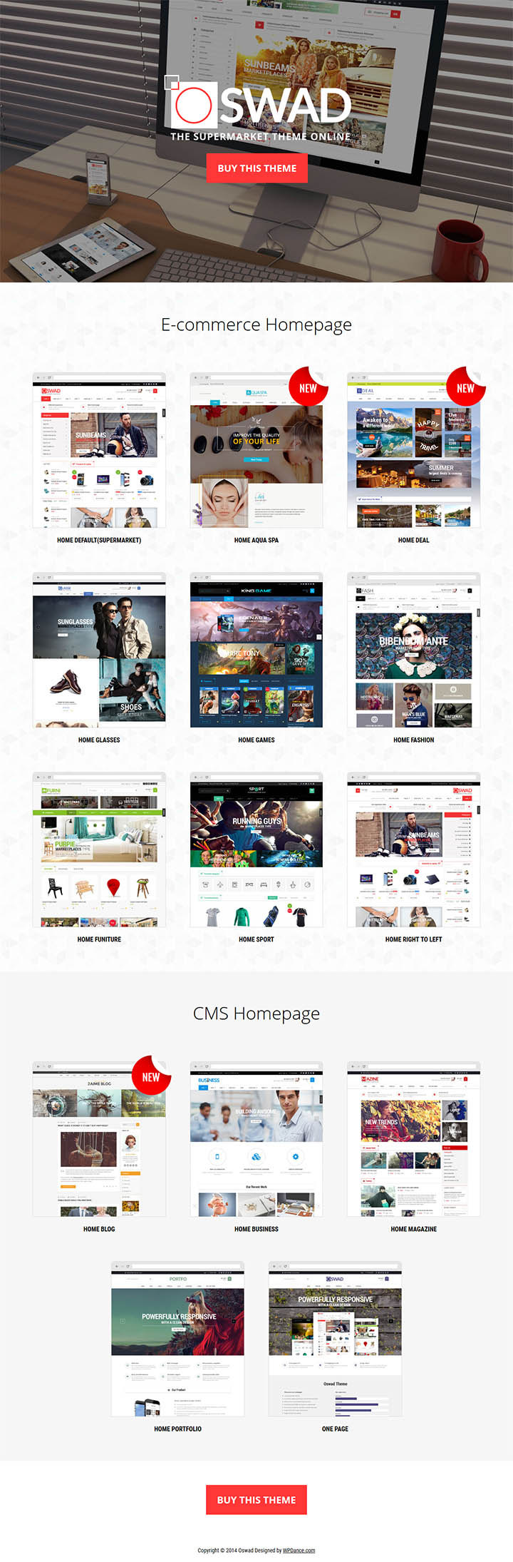 WordPress шаблон ThemeForest Oswad