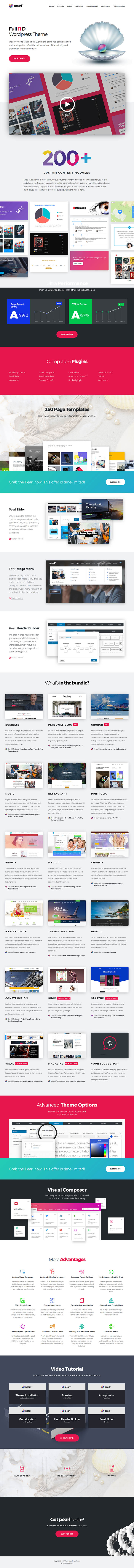 WordPress шаблон ThemeForest Pearl