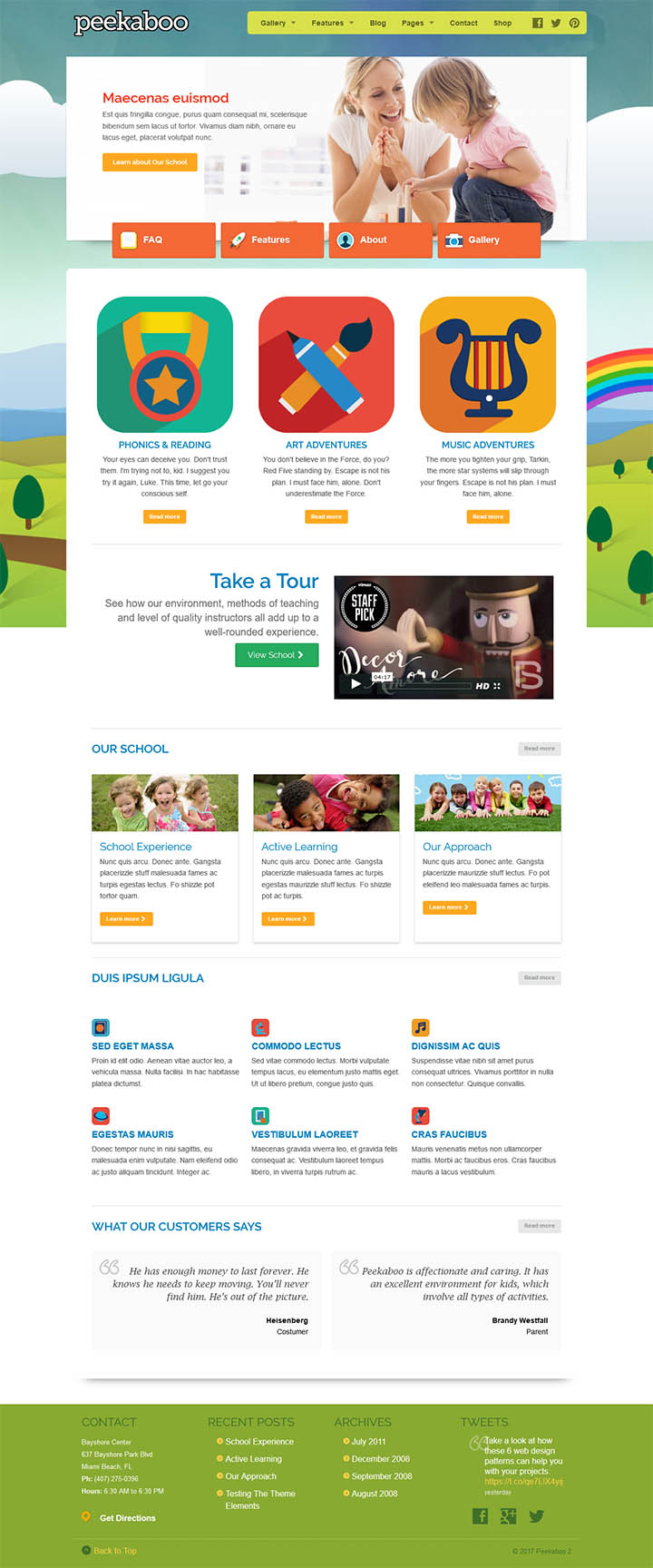 WordPress шаблон ThemeForest Pekaboo