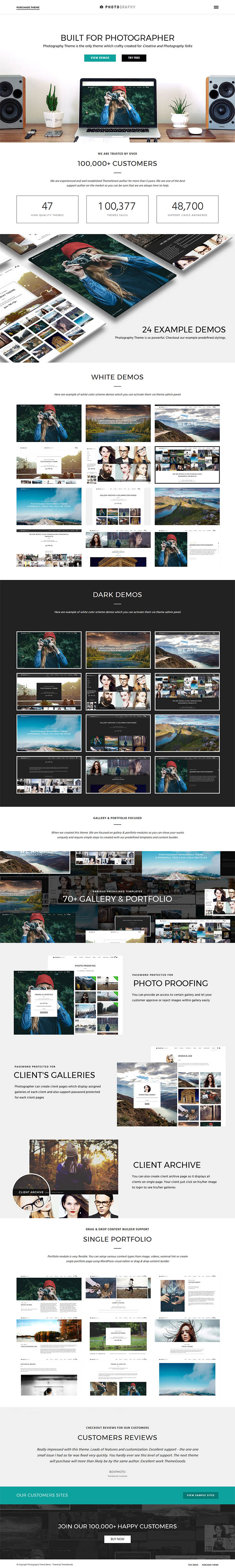 WordPress шаблон ThemeForest Photography
