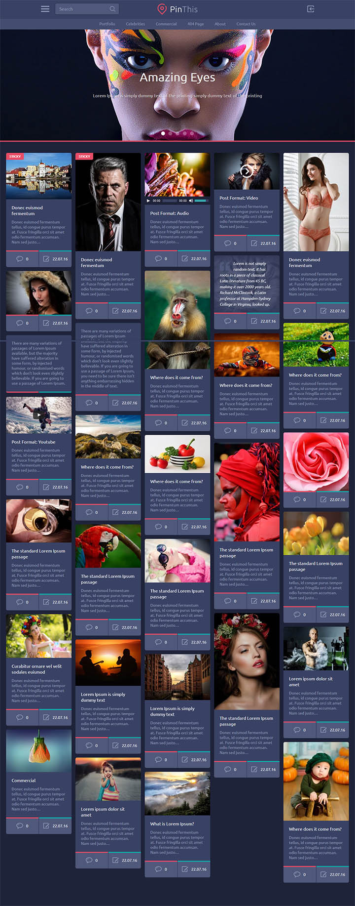 WordPress шаблон ThemeForest PinThis