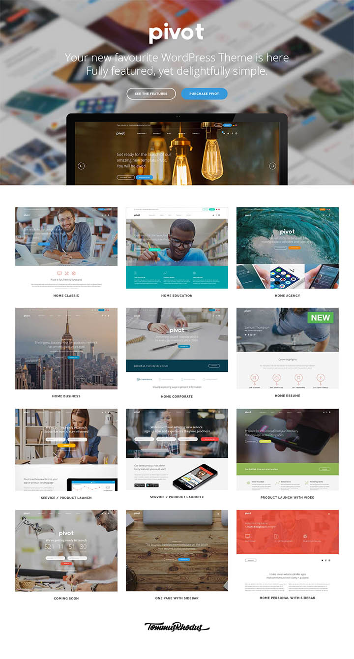 WordPress шаблон ThemeForest Pivot