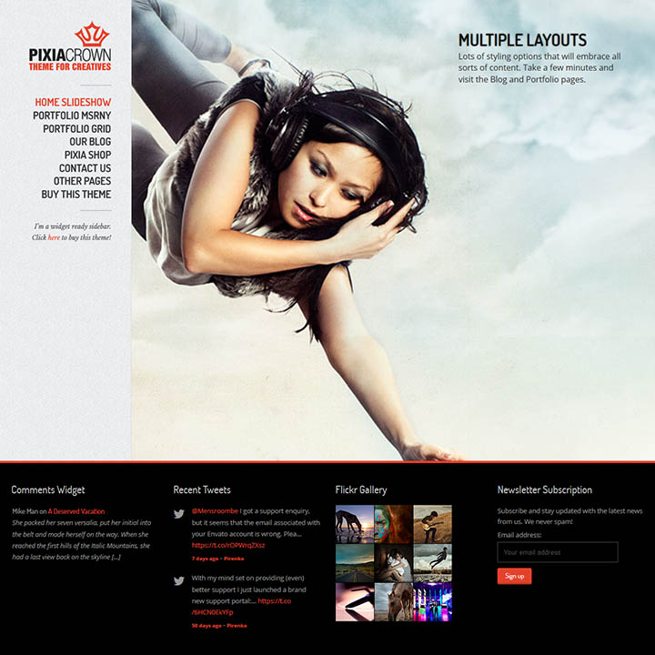 WordPress шаблон ThemeForest Pixia