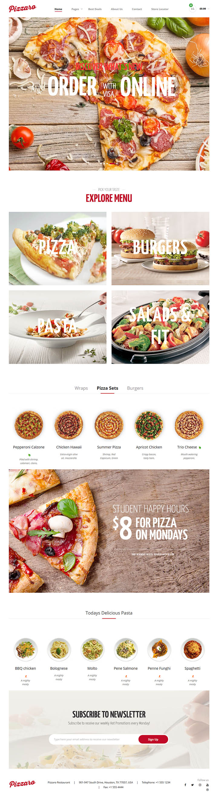 WordPress шаблон ThemeForest Pizzaro