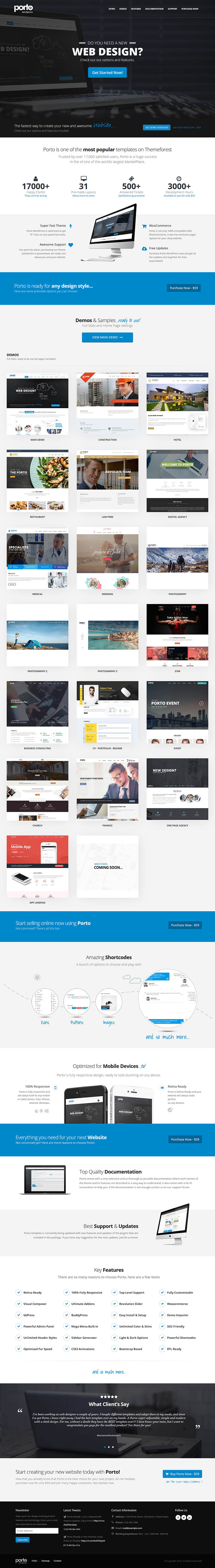 WordPress шаблон ThemeForest Porto