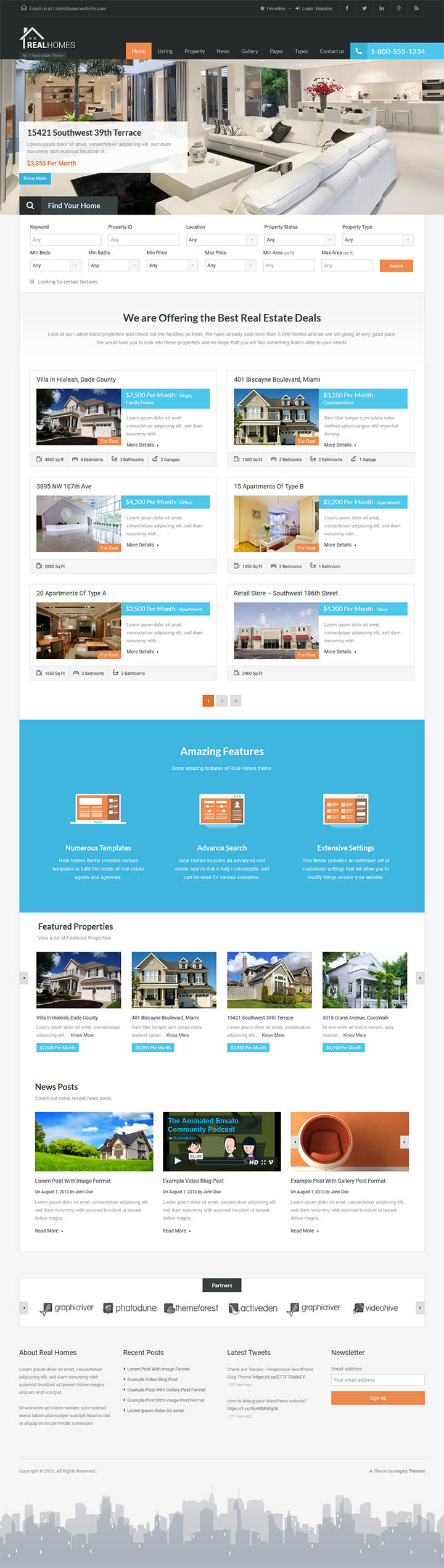 WordPress шаблон ThemeForest Real Homes