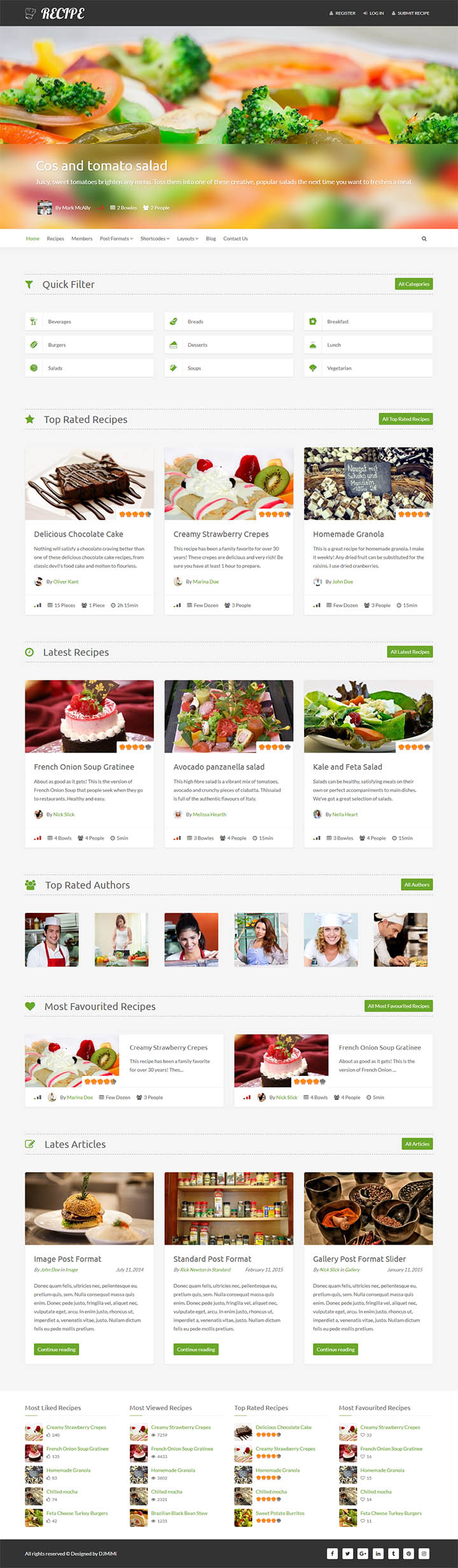 WordPress шаблон ThemeForest Recipe