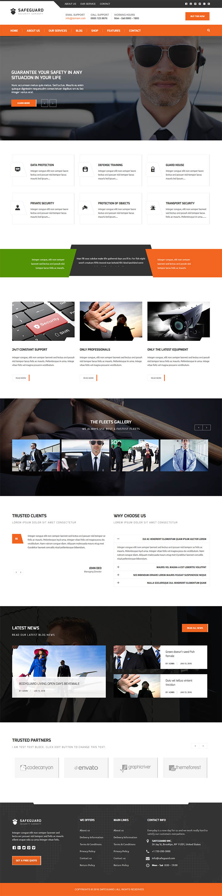 WordPress шаблон ThemeForest Safeguard