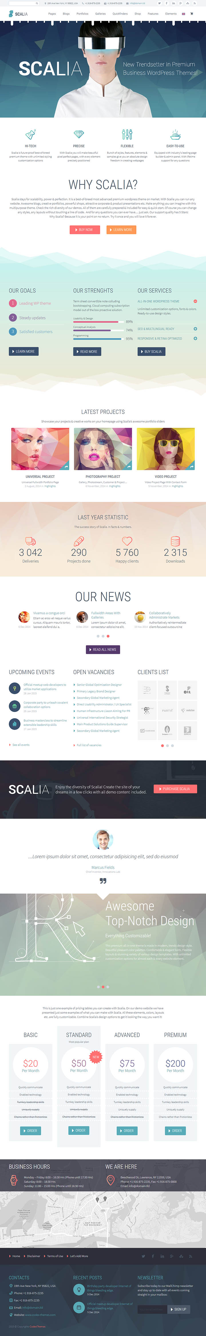 WordPress шаблон ThemeForest Scalia