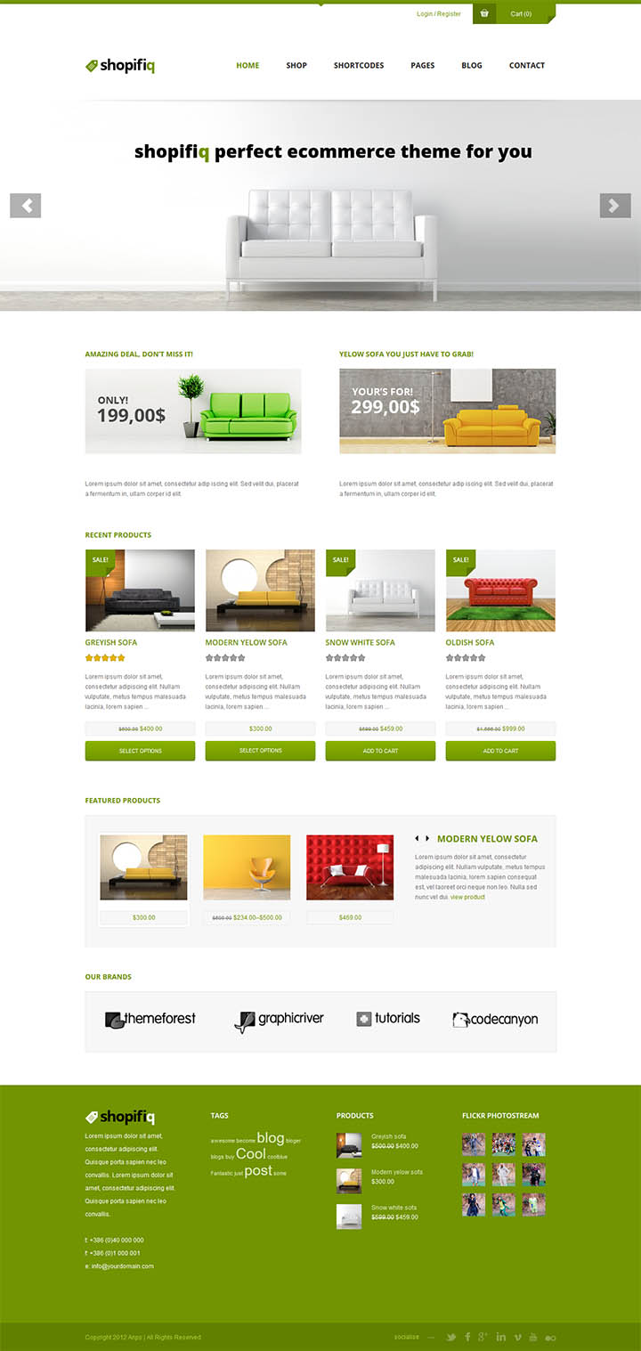 WordPress шаблон ThemeForest Shopifiq