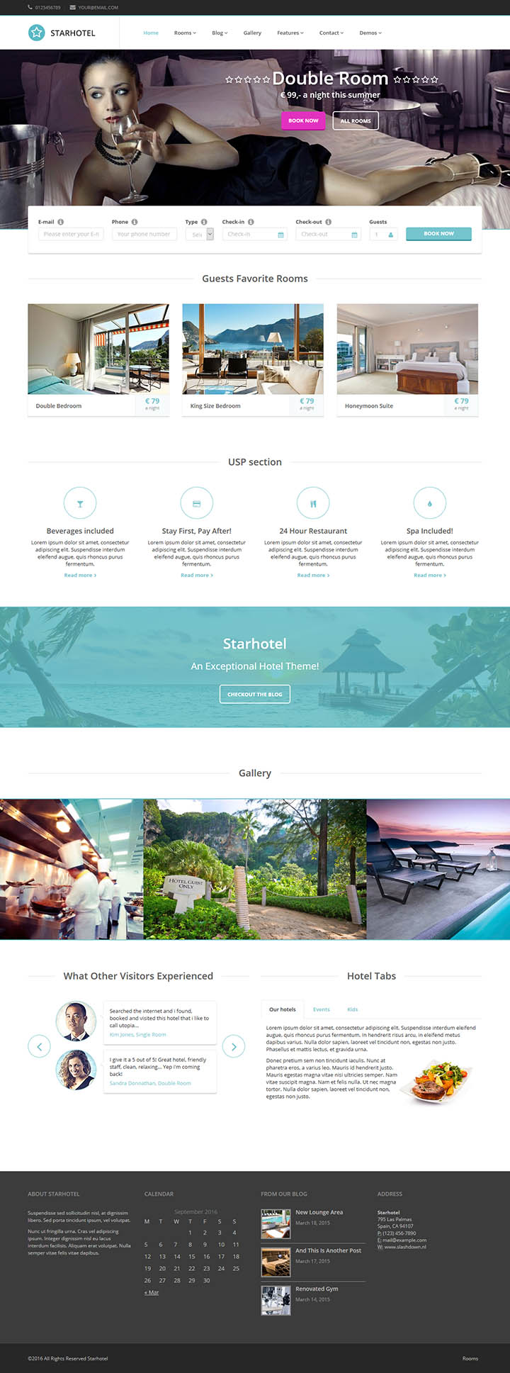 WordPress шаблон ThemeForest Starhotel