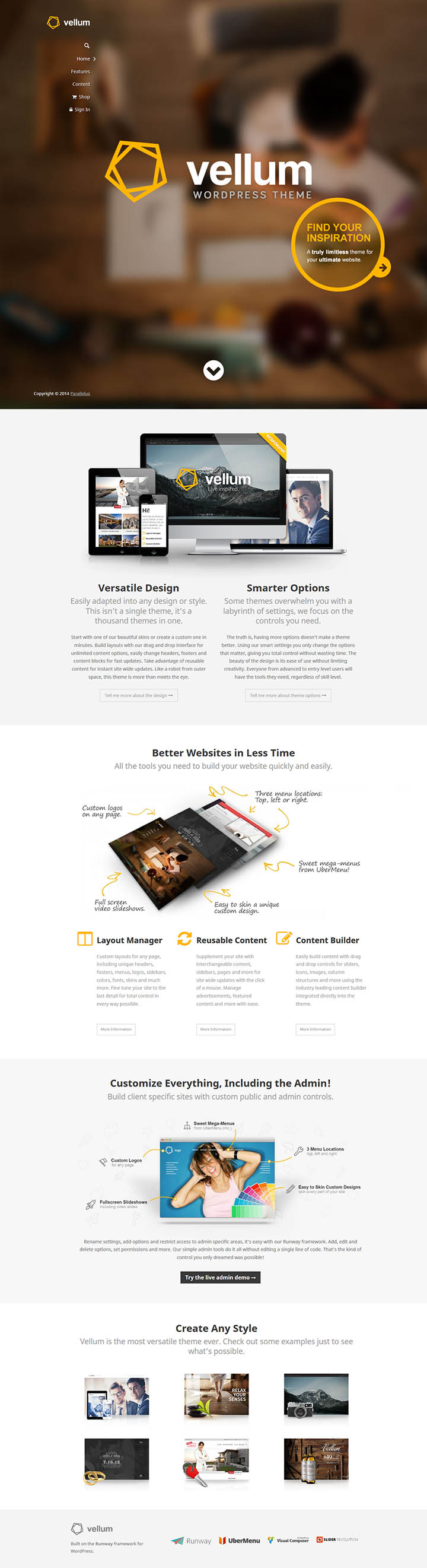 WordPress шаблон ThemeForest Vellum