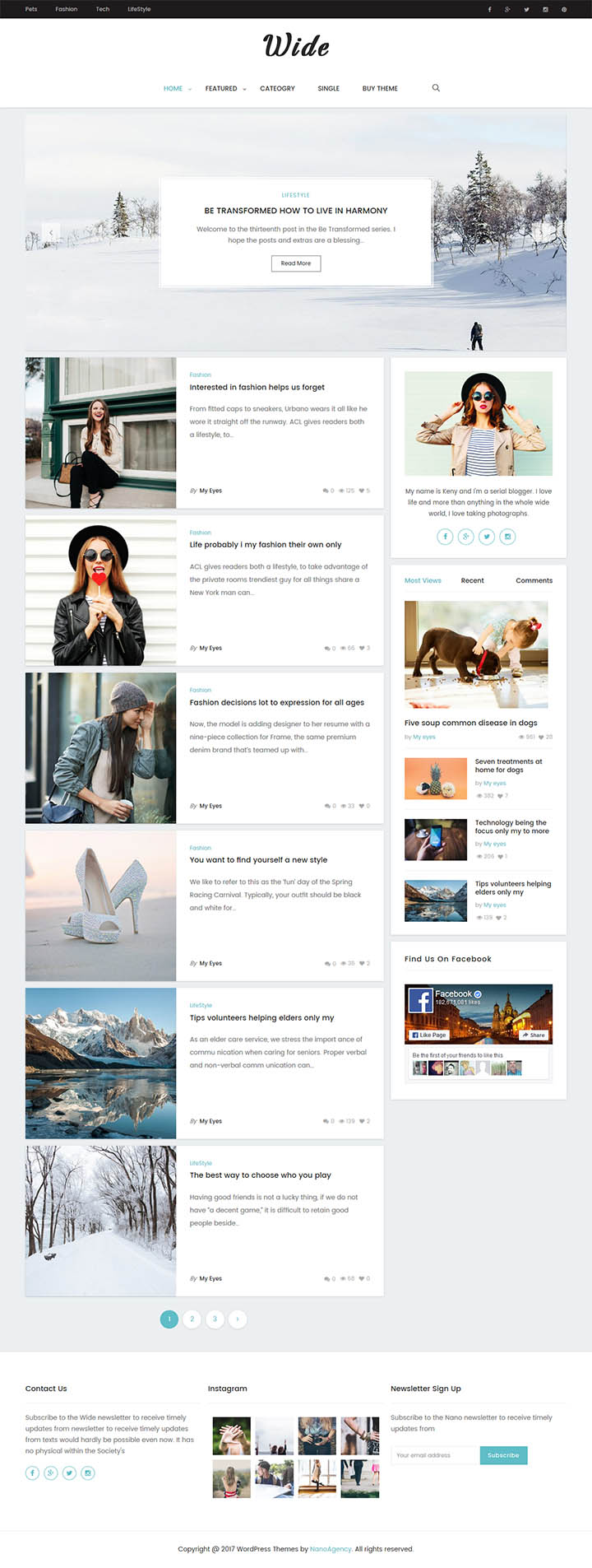 WordPress шаблон ThemeForest Wide