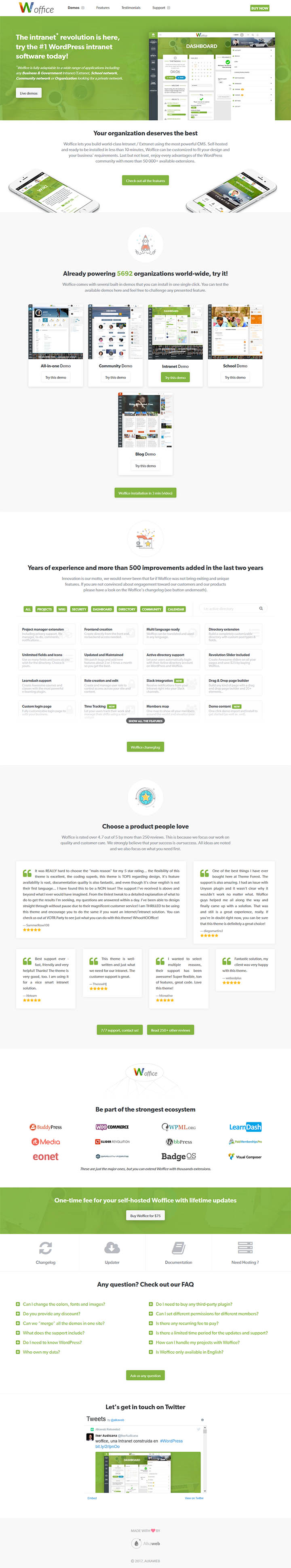 WordPress шаблон ThemeForest Woffice