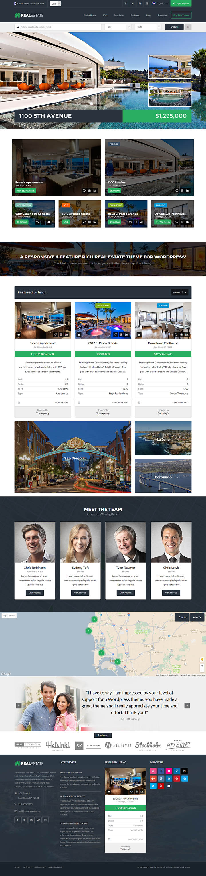 WordPress шаблон ThemeForest WP Pro Real Estate 7