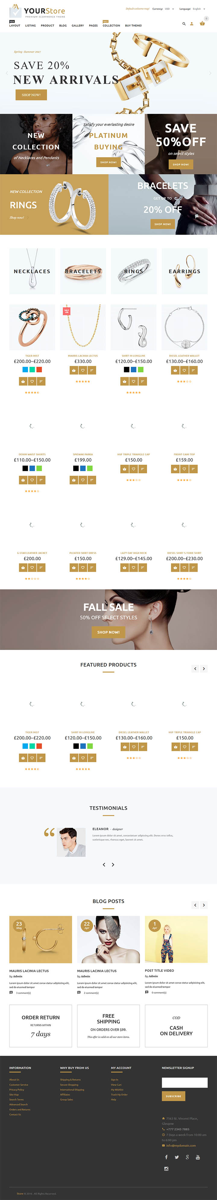 WordPress шаблон ThemeForest YourStore